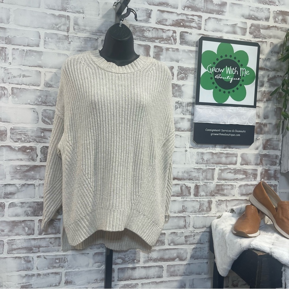 American Eagle Outfitters Cream Crew Neck Sweater